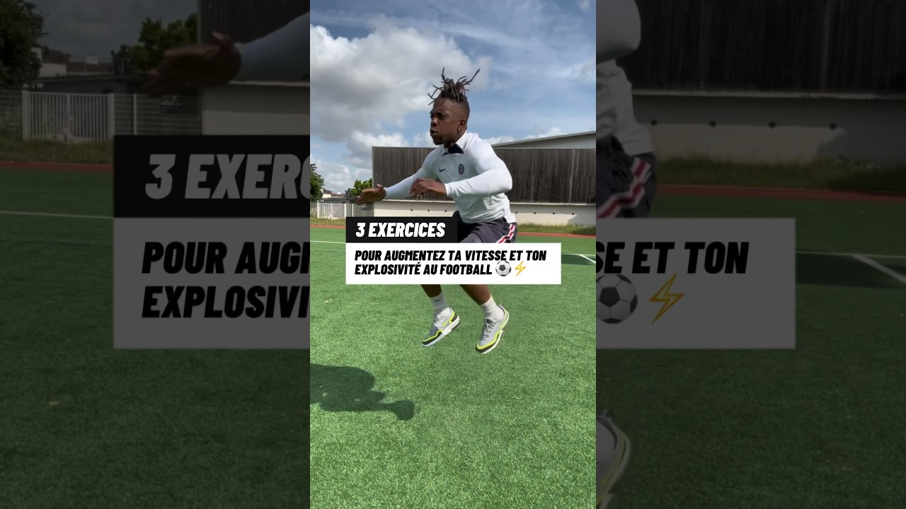 3 Exercices pour augmentez ta vitesse et ton explosivité ! #pourtoi #footballtraining #football
