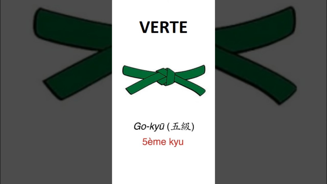 Les ceintures de judo jusqu'à la noire